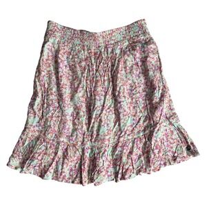 Roxy‎ Girls Night Out Floral Pull On Mini Skirt Womens Size XS
